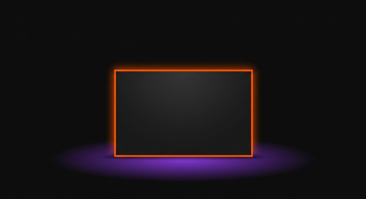 One slide standing upright in sharp focus with a bright orange edge